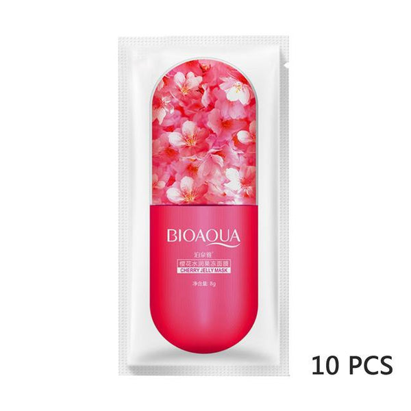 BIOAQUA 10pcs Facial Jelly Mask Women Skin Care Sheet Deep Moisturizing Face Serum Whitening Moisture Essence Nutritious Cream