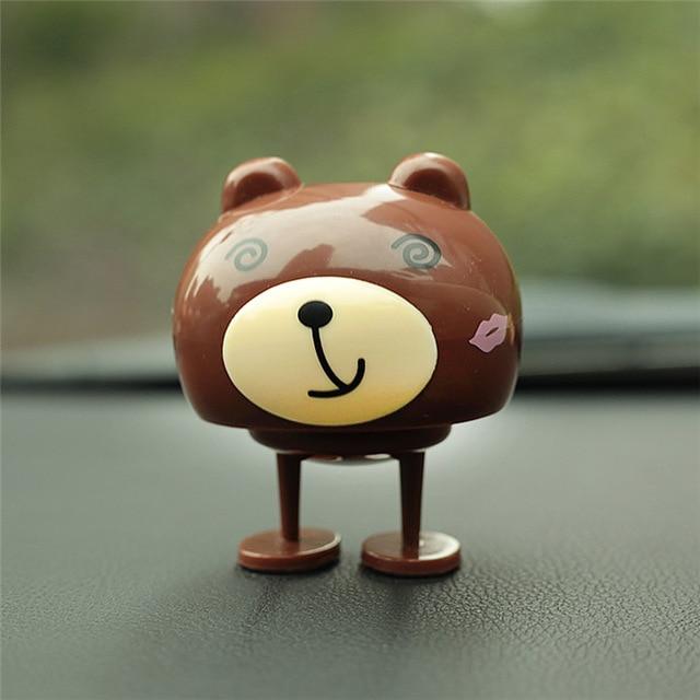 Cute Decoration Nodding Bear Car Ornaments Automobiles Dashboard Swinging Shaking Head Cat Doll Dancing Toys Accessories Gifts