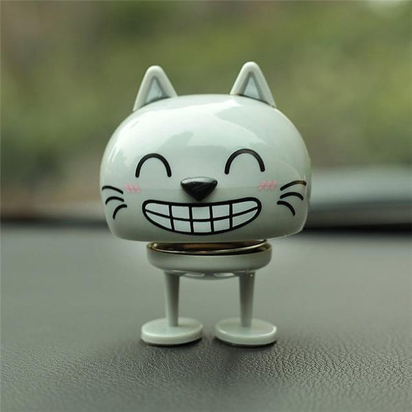 Cute Decoration Nodding Bear Car Ornaments Automobiles Dashboard Swinging Shaking Head Cat Doll Dancing Toys Accessories Gifts