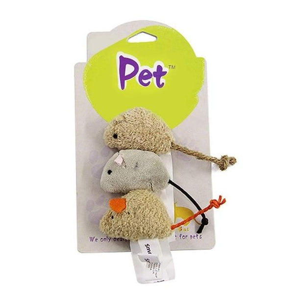 3pcs/set Cute Rat Pet Cat Kitten Dog Plush Simulation Mouse Cat Toy playing Toy Cats feeding animals