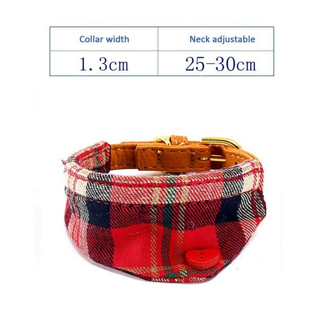 Dog Accessories Dog Bandana Scarf Cat Dog Collar Accessory Pet Puppy Collar Scarf Plaid Chihuahua Dog Bandana Triangular Bandage
