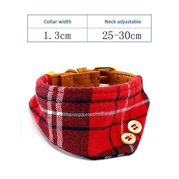 Dog Accessories Dog Bandana Scarf Cat Dog Collar Accessory Pet Puppy Collar Scarf Plaid Chihuahua Dog Bandana Triangular Bandage