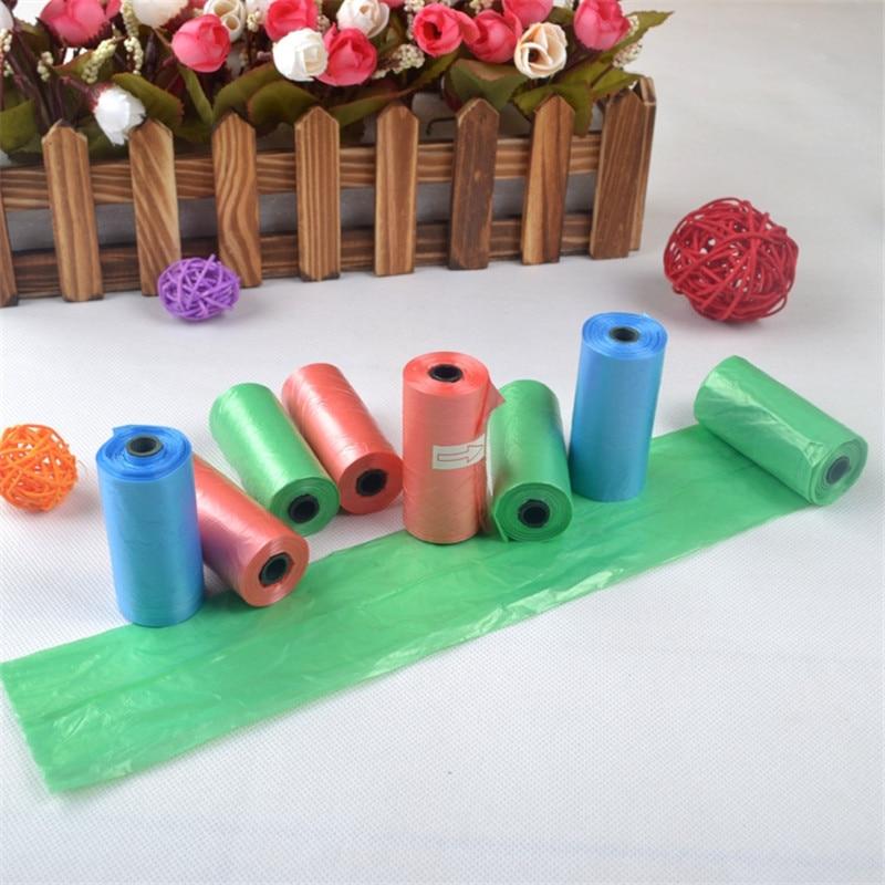10 Rolls/150pcs Pet Dog Poop Bag Dispenser Waste Garbage Pick Up Bags Pet Dog Waste Poop Bag Pooper Scooper