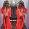 2019 Summer Beach Cover Up Women Chiffon Dress Robe Plage Candy Color Kaftan Bikini Cover-up Tunic Sarong Swimsuit