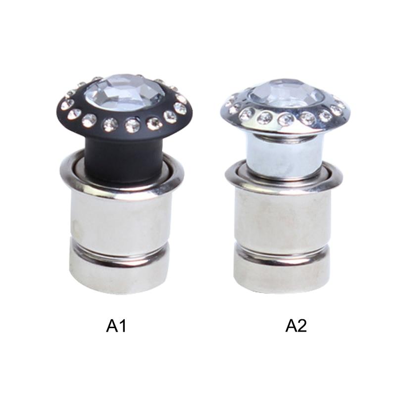 Luxury Aluminum Car Cigarette Lighter With Small Crystal Rhinestones Golden Auto Accessories