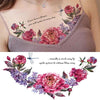 1pc Chest Flash Tattoo 23models large black magical flower Sternum tattoos body paint necklace Under breast 24*13.8cm cool girls