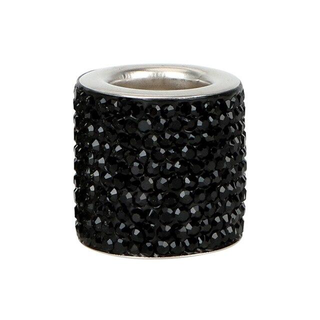 YOSOLO 1 Piece Seat Rod Diamond Ring Car-styling Car Ornament Bling Icy Crystal Car Seat Headrest Collar Decor Interior Moulding