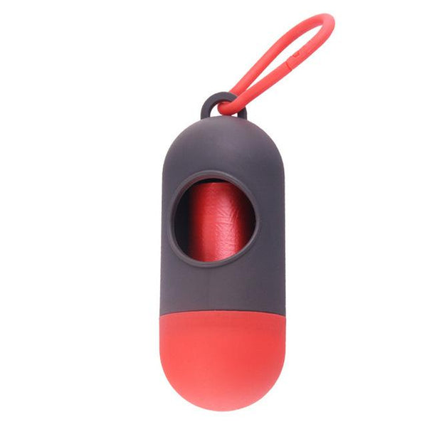 Pill Shape Pet Dog Poop Bag Dispenser Pet Waste Garbage Bags Carrier Holder Pet Poop Bags Dog Waste Poop Bag Dogs Accessories