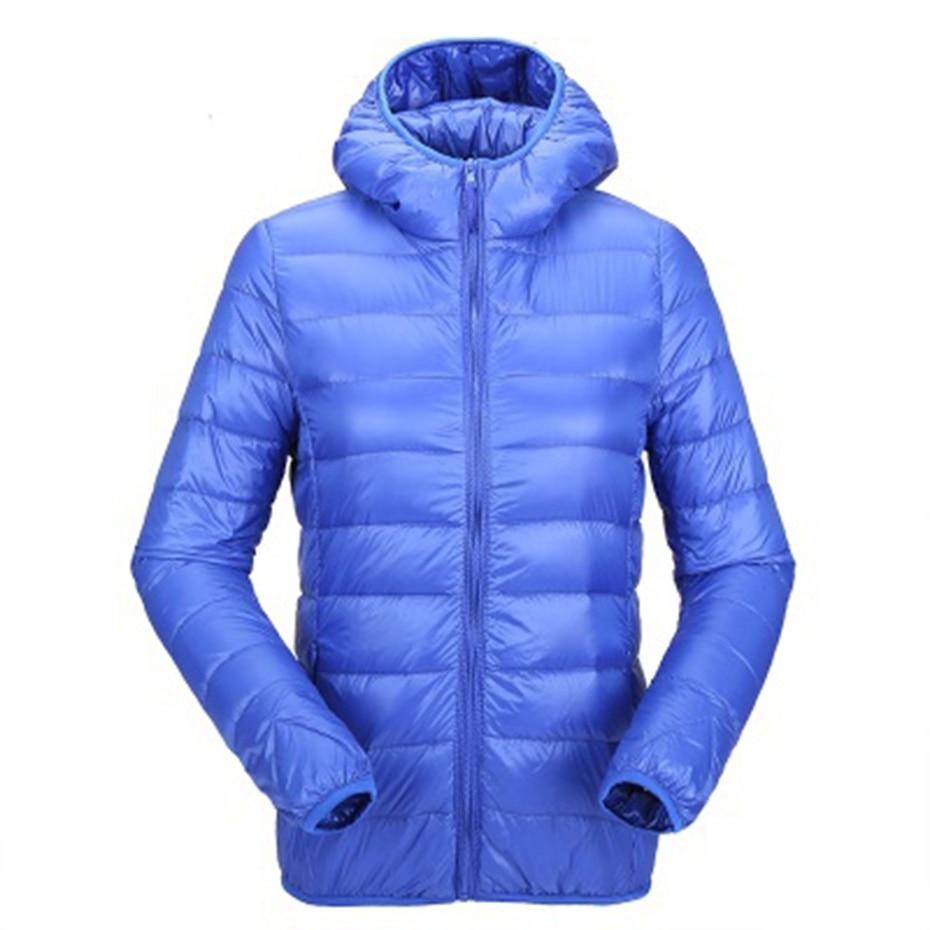 ZOGAA Women Ultra Light Down Jackets Hooded Winter Coat Slim Fit  Solid Zipper Overcoat Autumn Winter Women Parka Jacket Outwear