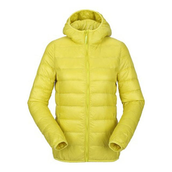 ZOGAA Women Ultra Light Down Jackets Hooded Winter Coat Slim Fit  Solid Zipper Overcoat Autumn Winter Women Parka Jacket Outwear