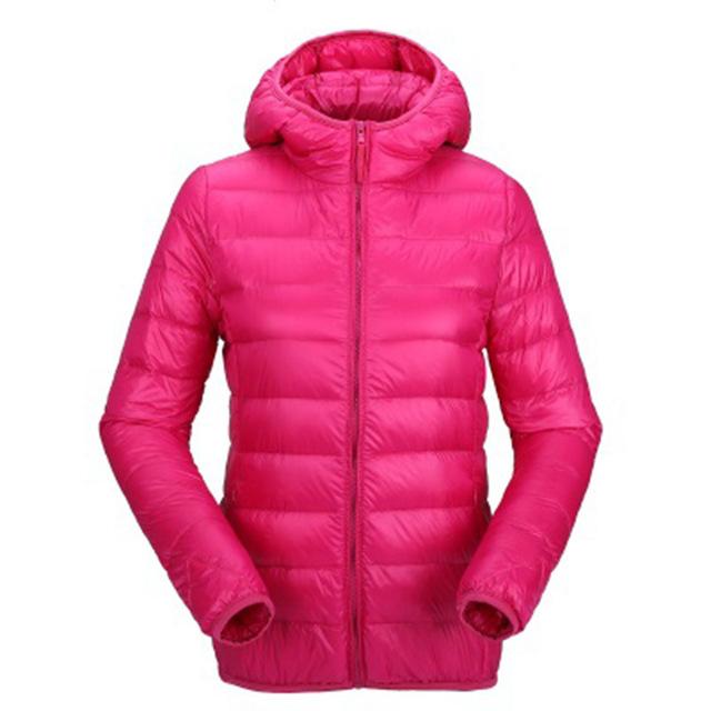 ZOGAA Women Ultra Light Down Jackets Hooded Winter Coat Slim Fit  Solid Zipper Overcoat Autumn Winter Women Parka Jacket Outwear