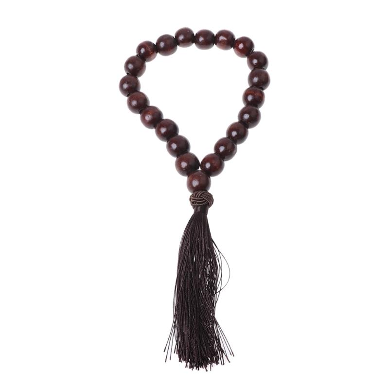 2019 New Wood Buddha 21 Beads Car Interior Rearview Mirror Hanging Pendant Decor Ornament  new
