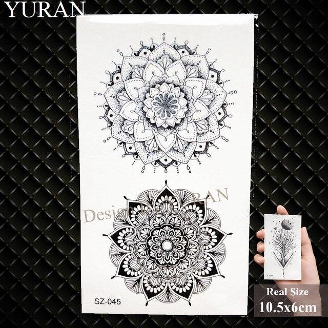 YURAN Flash Lovely Lavender Flower Tattoo Stickers Kids Arm Lotus Cartoon Temporary Tattoo Children Art Fake Tatoos Women Xmas