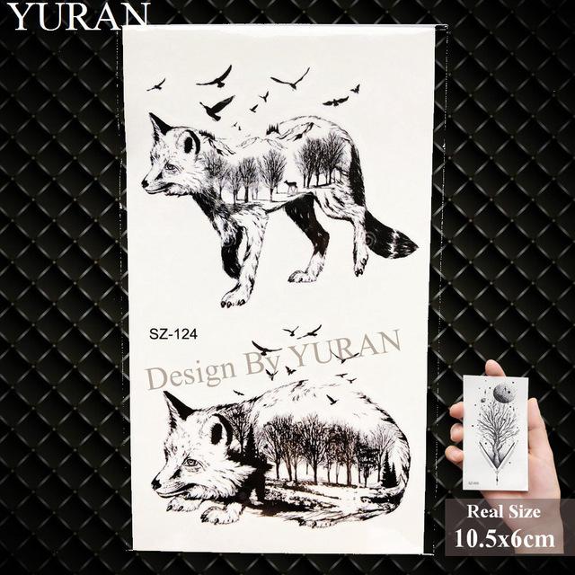 YURAN Flash Lovely Lavender Flower Tattoo Stickers Kids Arm Lotus Cartoon Temporary Tattoo Children Art Fake Tatoos Women Xmas