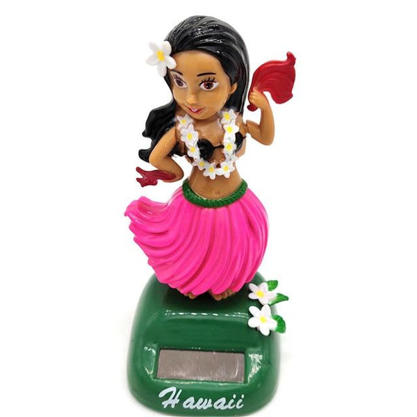 Car Decoration Dancing Doll Car Accessories Solar Power Toy Shaking Head Hawaii Swinging Animated Girl Car Ornament Car-styling