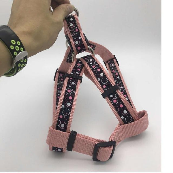 Pet Small Dog Harnesses Nylon Pattern Cloth Harness XS/S/L Durable Strong Harness For Large Medium Small Dogs Chihuahua HY060
