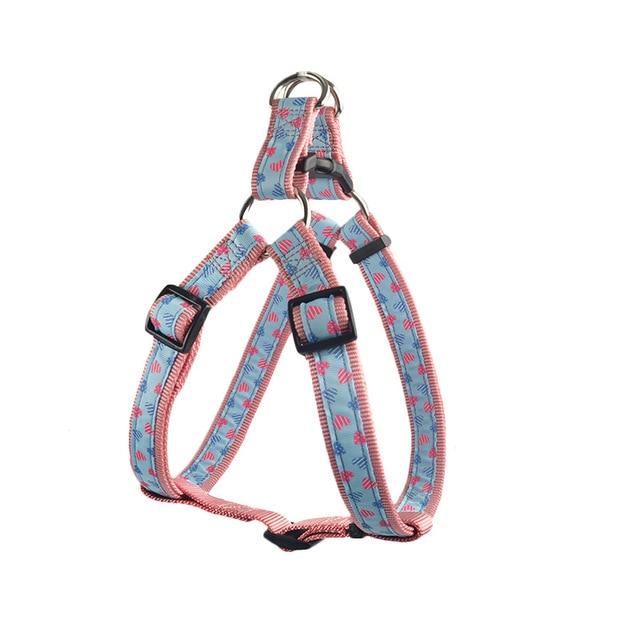 Pet Small Dog Harnesses Nylon Pattern Cloth Harness XS/S/L Durable Strong Harness For Large Medium Small Dogs Chihuahua HY060