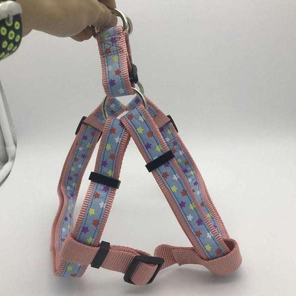 Pet Small Dog Harnesses Nylon Pattern Cloth Harness XS/S/L Durable Strong Harness For Large Medium Small Dogs Chihuahua HY060