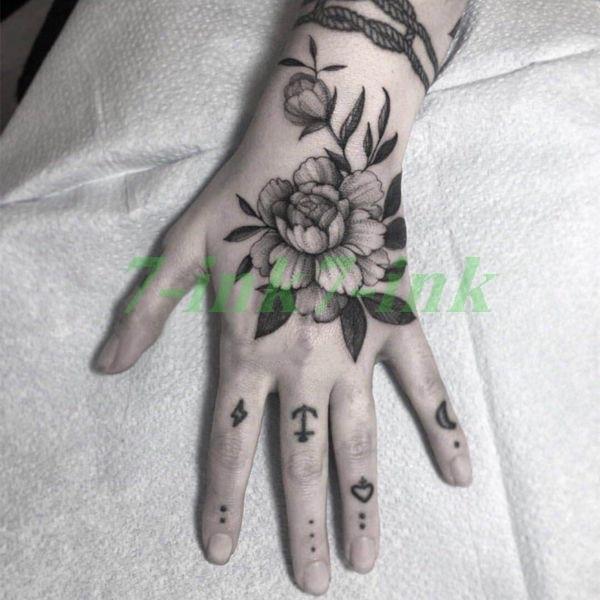 Waterproof Temporary tatoo sticker  Hand Painted Cool Dark skull face letter Water Transfer fake tatoo flash tatto for men women