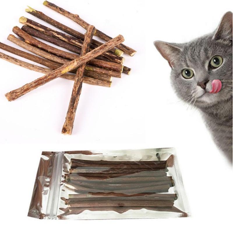 20pcs Pure Natural Catnip Pet Cat Molar Stick Chewing Cleaning Teeth Cat Toys Snacks Pet Cat Supplies