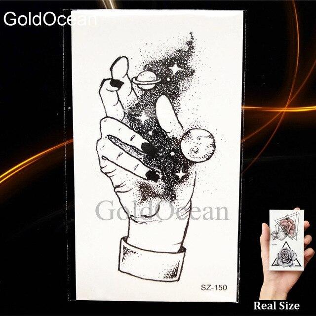 Watercolor Fox Temporary Tattoo Women Arm Art Stickers Girls Neck Geometric Flower Fake Tatoos Men Small Lion Waterproof Tattoo