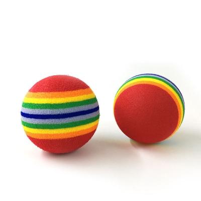 OLN Cat Supplies 6.3cm Cat Ball Toys for Puppy Cat Interactive Playing Chew Toy Rattle Scratch EVA Ball for Pet Cat Training 1pc