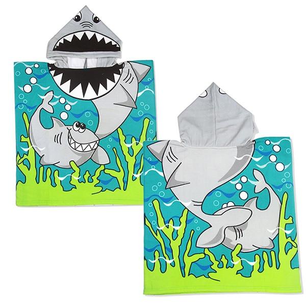 Children Cartoon Baby Hooded Bath Towel Bathrobe Microfiber Terry Infant Kids Bathing Wrap Toddler Kids Gifts