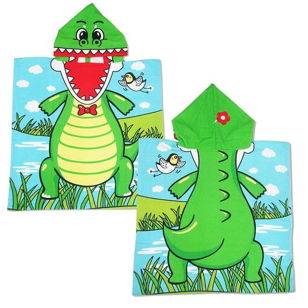 Children Cartoon Baby Hooded Bath Towel Bathrobe Microfiber Terry Infant Kids Bathing Wrap Toddler Kids Gifts