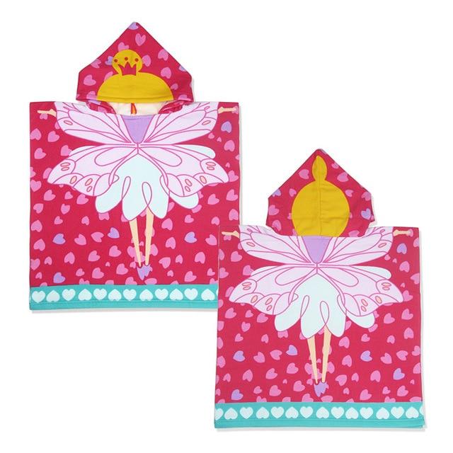 Children Cartoon Baby Hooded Bath Towel Bathrobe Microfiber Terry Infant Kids Bathing Wrap Toddler Kids Gifts