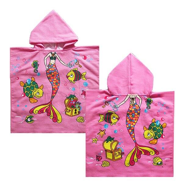 Children Cartoon Baby Hooded Bath Towel Bathrobe Microfiber Terry Infant Kids Bathing Wrap Toddler Kids Gifts