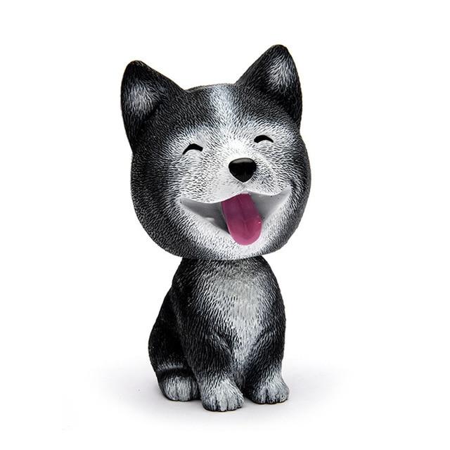 Shaking Head Dog Ornament Resin Cute Nodding Decoration Gift For Car Interior Home Room XR657