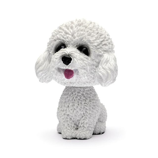 Shaking Head Dog Ornament Resin Cute Nodding Decoration Gift For Car Interior Home Room XR657