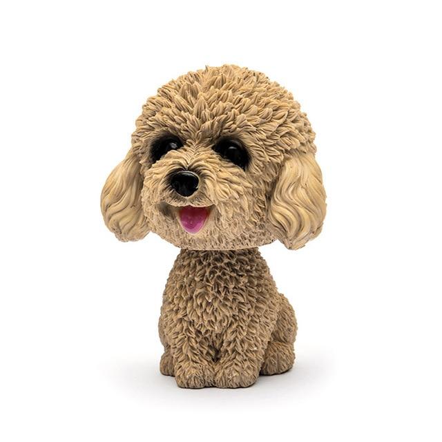 Shaking Head Dog Ornament Resin Cute Nodding Decoration Gift For Car Interior Home Room XR657
