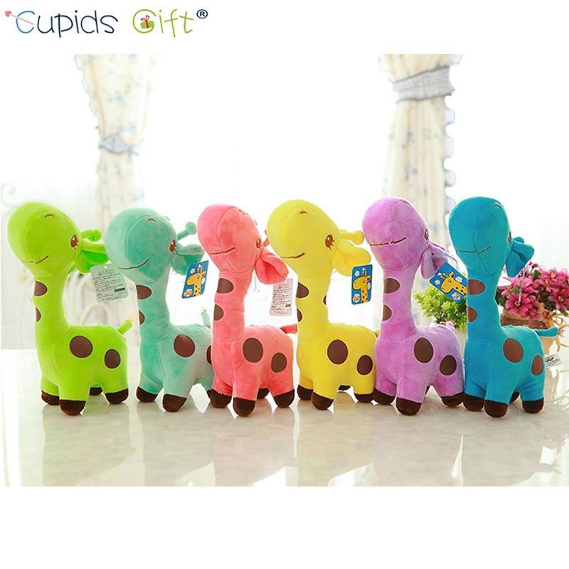 18cm Unisex Cute Gift Plush Giraffe Soft Toy Animal Dear Doll Baby Kid Child Christmas Birthday Happy Colorful Gifts 6 colors