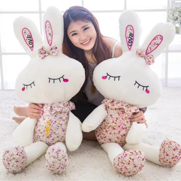New Cute Wear Clothes Floral Rabbit Plush Toys Bunny Stuffed Dolls Kids Toys Baby Appease Birthday Gifts 25cm/35cm