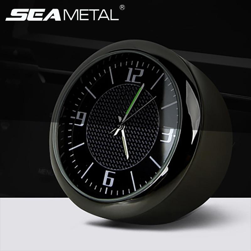 Luminous Car Dashboard Clock Digital Quartz Watch Mini Automobile Decoration Clip Auto Air Vent Universal Interior Accessories