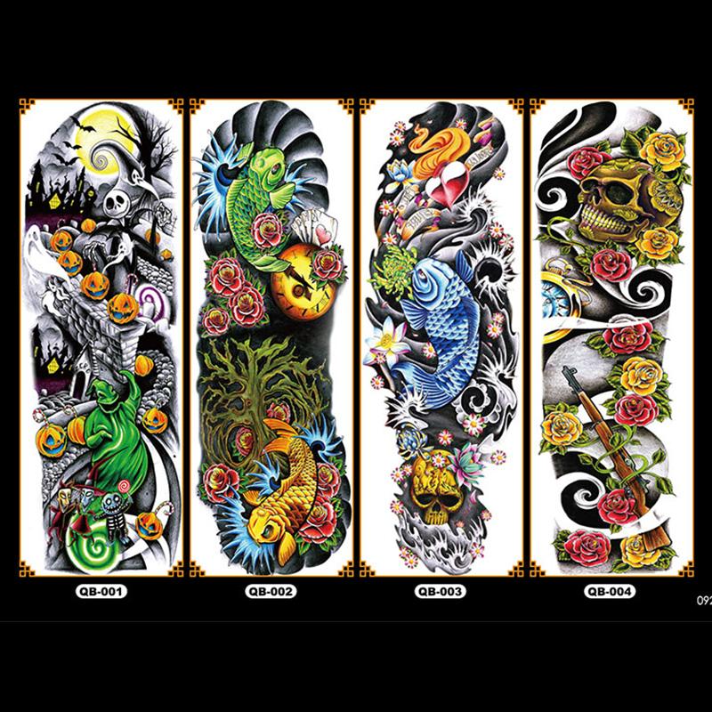 Temporary tattoos waterproof false black women tattoo tattoo stickers children man whole tattoo on the arm