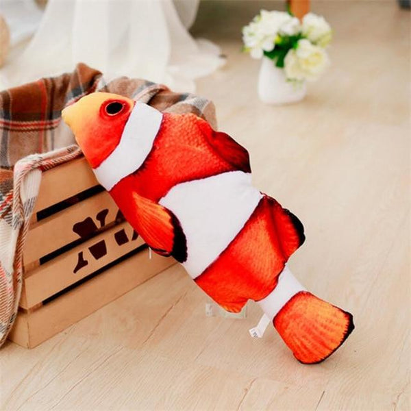 3D Simulation Cat Favor Fish Dog Toys Plush Stuffed Fish Shape Cats Padded Toy Catnip Scratch Board Scratching Post For Pet