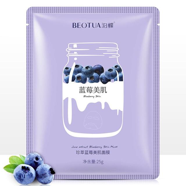 Face Mask Natural Fruit Extracts Hyaluronic Acid Facial Masks Moisturizing Oil-control Anti Acne Aging Whitening Skin Face Care