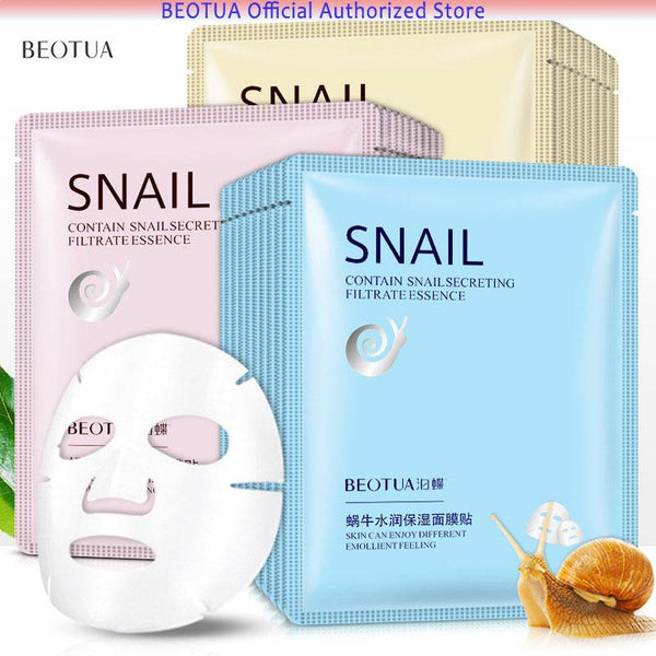 BEOTUA Snail Facial Mask Moisturizing Skin Care Whitening Oil Control Shrink Pores Sheet Hydrating Mask