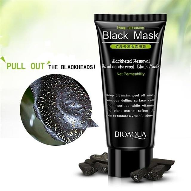 Bioaqua Deep Cleansing Purifying Peel Off Mud Blackhead Face Mask Black Skin Care Free Shipping