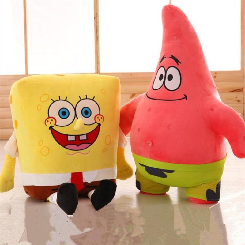 Sponge Bob Creative new 20cm Spongebob And 20 cm Patrick Plush Toy Soft Cartoon Toy for Kids Doll Birthday Gift Home Decoration