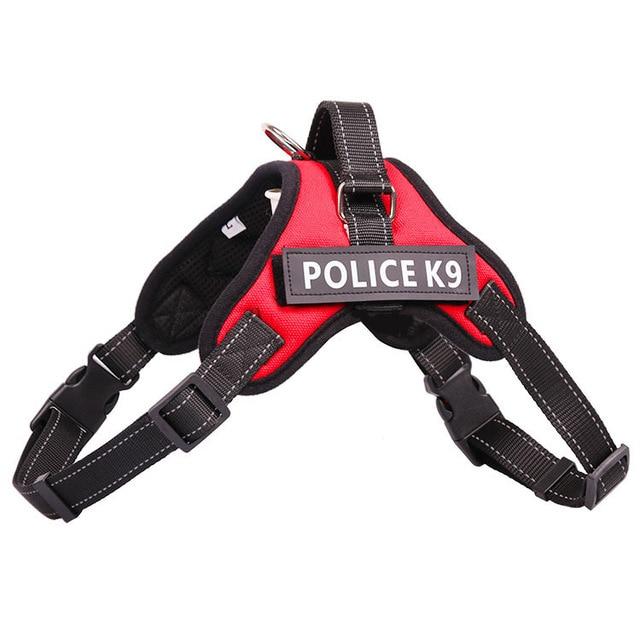 Professional Police K9 Pet Dog Harness Training Outdoor Adjustable Hand Strap Vest Collar for Small Large Dogs Labrador JB01