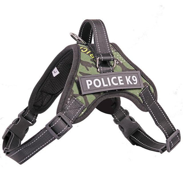 Professional Police K9 Pet Dog Harness Training Outdoor Adjustable Hand Strap Vest Collar for Small Large Dogs Labrador JB01