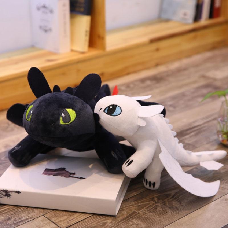 How To Train Your Dragon Plush Toy Kawaii Stuffed Toothless Light Fury Night Fury Cute Soft Kids Pillow Doll for Children Gifts