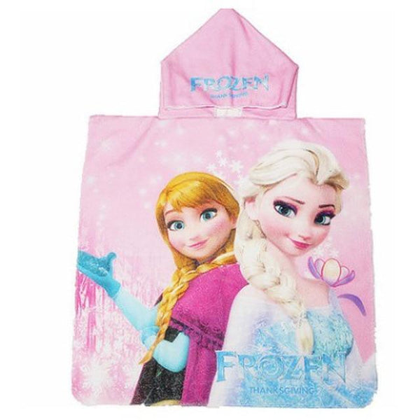 Elsa Princess Girl Hooded Beach Unicorn Baby Bathrobe Summer Shower Bath Towels Kids Swimming Poncho Cover Blanket Toalla Minnie
