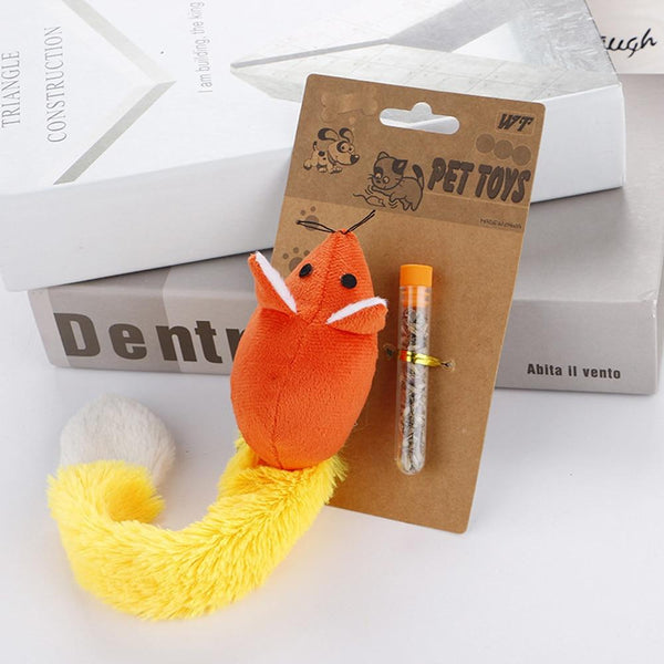 2019 New Animal Toy Pet Plush Chew Toy With Catnip Cat Clean Teeth Training Tool