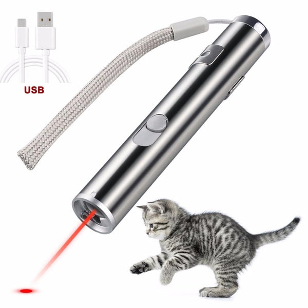 Cat Chaser Toys Laser Pointer 2 in 1 Multi Function Funny Cat Chaser Toys Interactive LED Light Training Exercise Training Tools