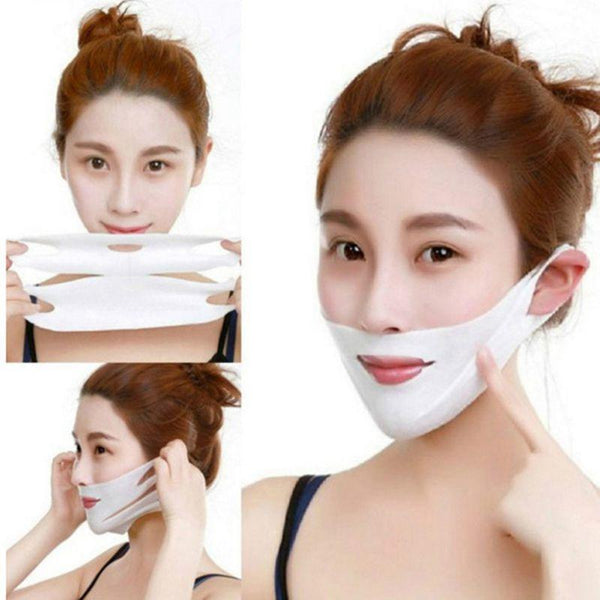 1Pcs Lifting Face Mask V Shape Slim Chin Check Face Lift Peel-off Mask V Shaper Sticker Facial Slimming Bandage Mask Portable