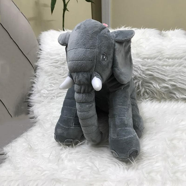 TUKATO 40/60CM Infant Soft Kids Elephant Doll Baby Sleep Playmate Cushion Calm Appease Stuffed Toy Plush Gray Elephant Pillow